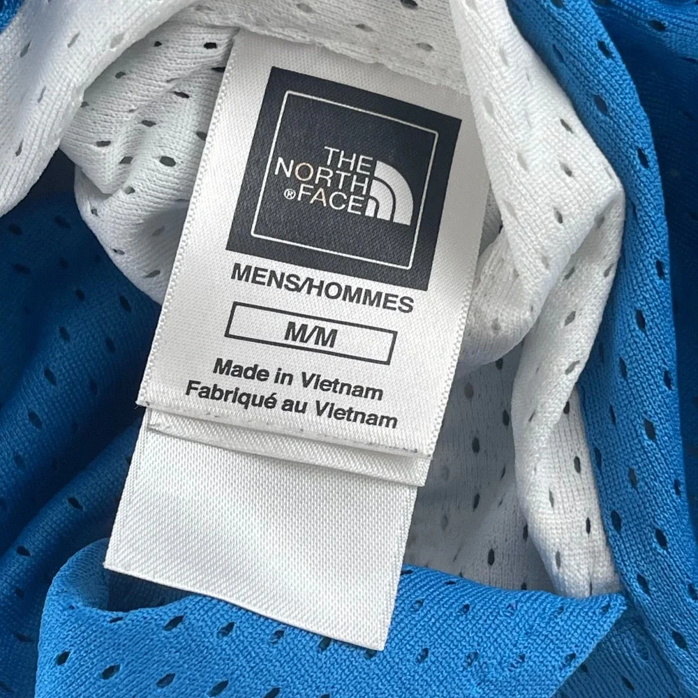 The North Face Mens Reversible Mesh Full‎ Zip Hoodie Blue White M Medium